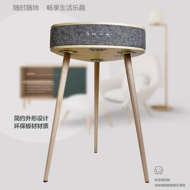 طاولة جانبية أوروبية من الخشب الصلب، طاولة نهاية ذكية متعددة الوظائف لغرفة المعيشة/غرفة النوم، أثاث زاوية صغير مزخرف