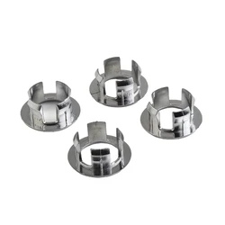 4PCS ABS Plastic Bathroom Kitchen Basin Sink Overflow Cover Ring Insert Replacement Chrome Hole Round Drain Cap Basin Accessory