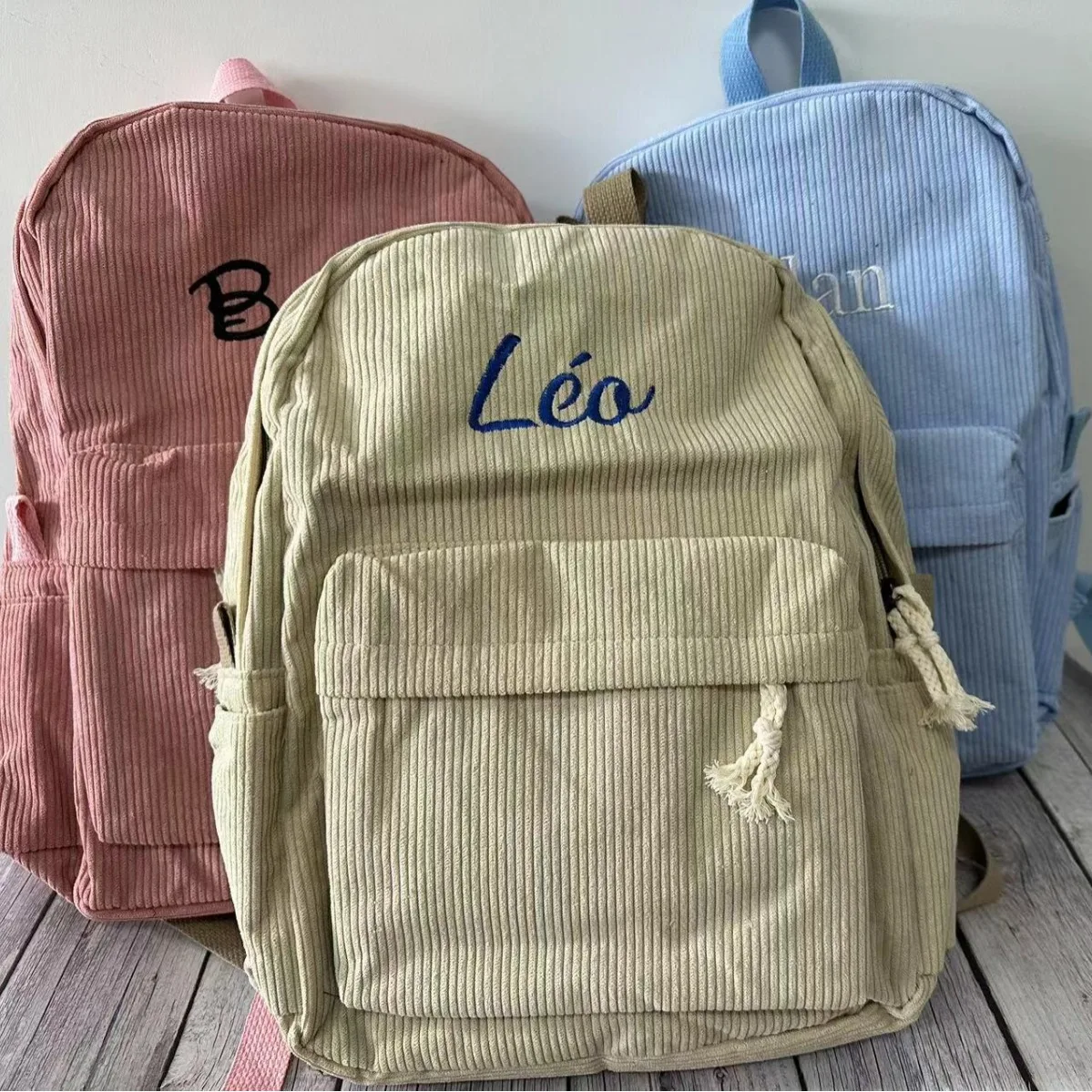 Schoolbag Female K-style Kaibo Harajuku ulzzang High School Student Personalized Corduroy Preppy Style Backpack Female Backpack