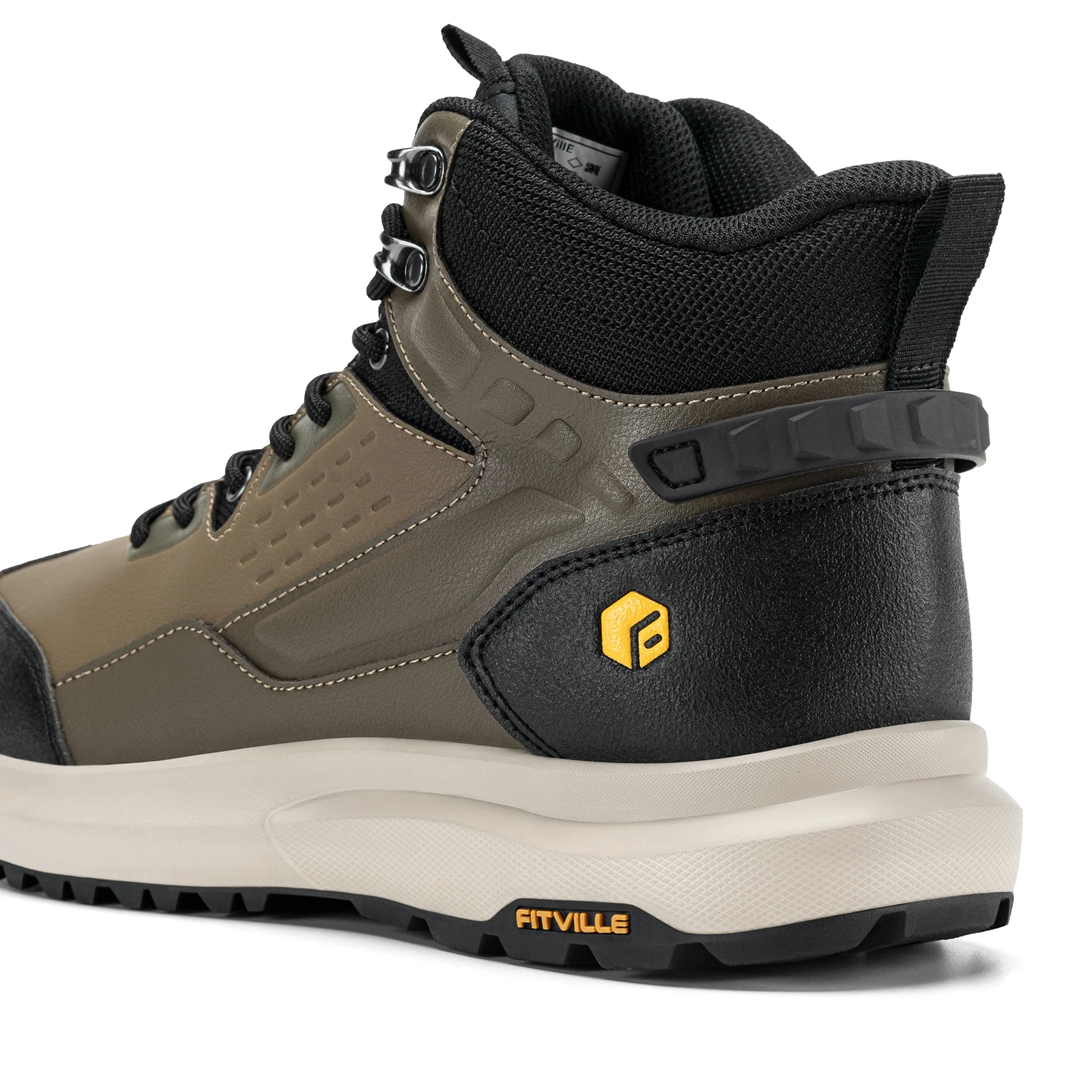 Fittington أحذية المشي للرجل الكاحل أحذية التنزه منتصف العجل الأحذية الدانتيل يصل Ventilat دعم عدم الانزلاق الرحلات في الهواء الطلق الأحذية