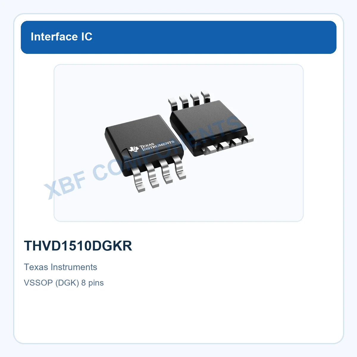 THVD1510DGKR Texas Instruments RS485 Transceiver IC 5V VSSOP (DGK) 8 pins