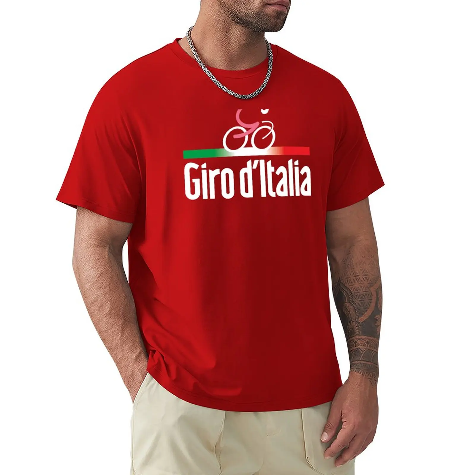 Giro D Italia T-Shirt summer tops boys t shirts mens tall t shirts Crew Neck Short Sleeves Casual Loose Men Clothing Streetwear