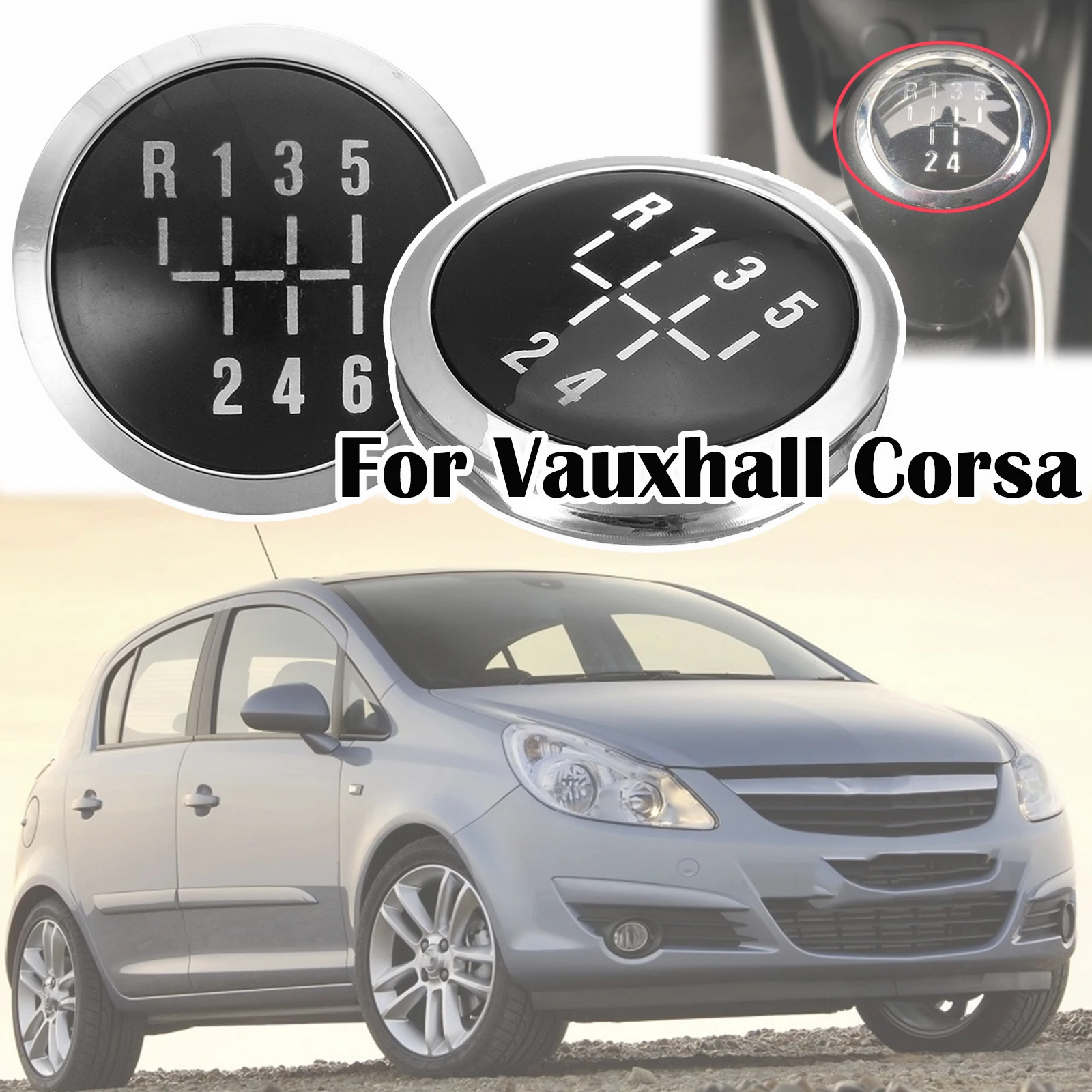 

5/6 Speed Gear Shift Knob Cap Top Cover Accessories For Opel/Vauxhall Corsa D Antara Signum VECTRA C FL 2005 2006 2007 2008