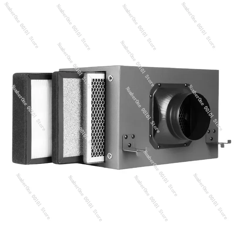 

145mm 3 Layers Pre Purification Box For Fresh Air System Formaldehyde Removal Smoke And Dust Filter Screen Indoor Air Filter Box
