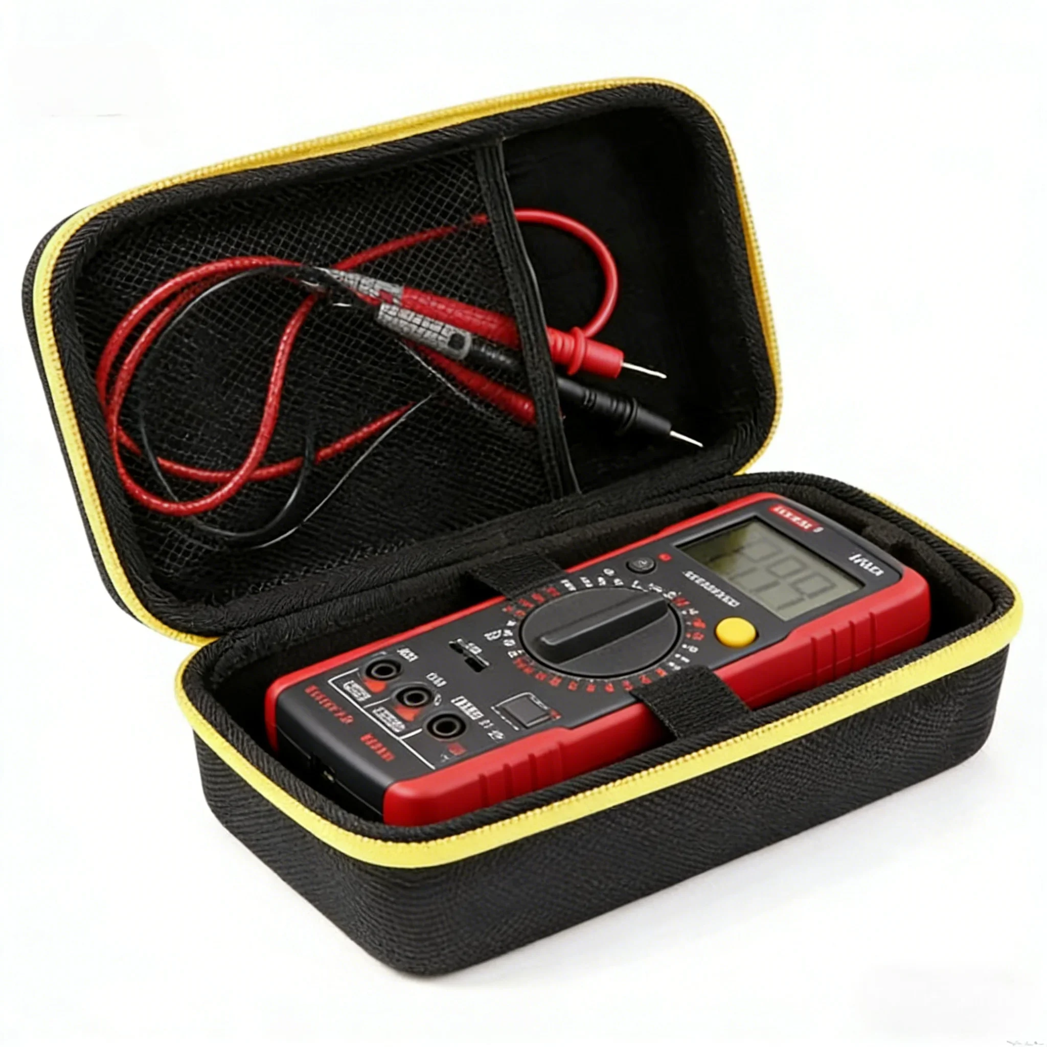 Portable Shockproof EVA Storage Case for Fluke Multimeter F115C F117C F17B+ Electrician Test Tool Carry Pouch with Organizer