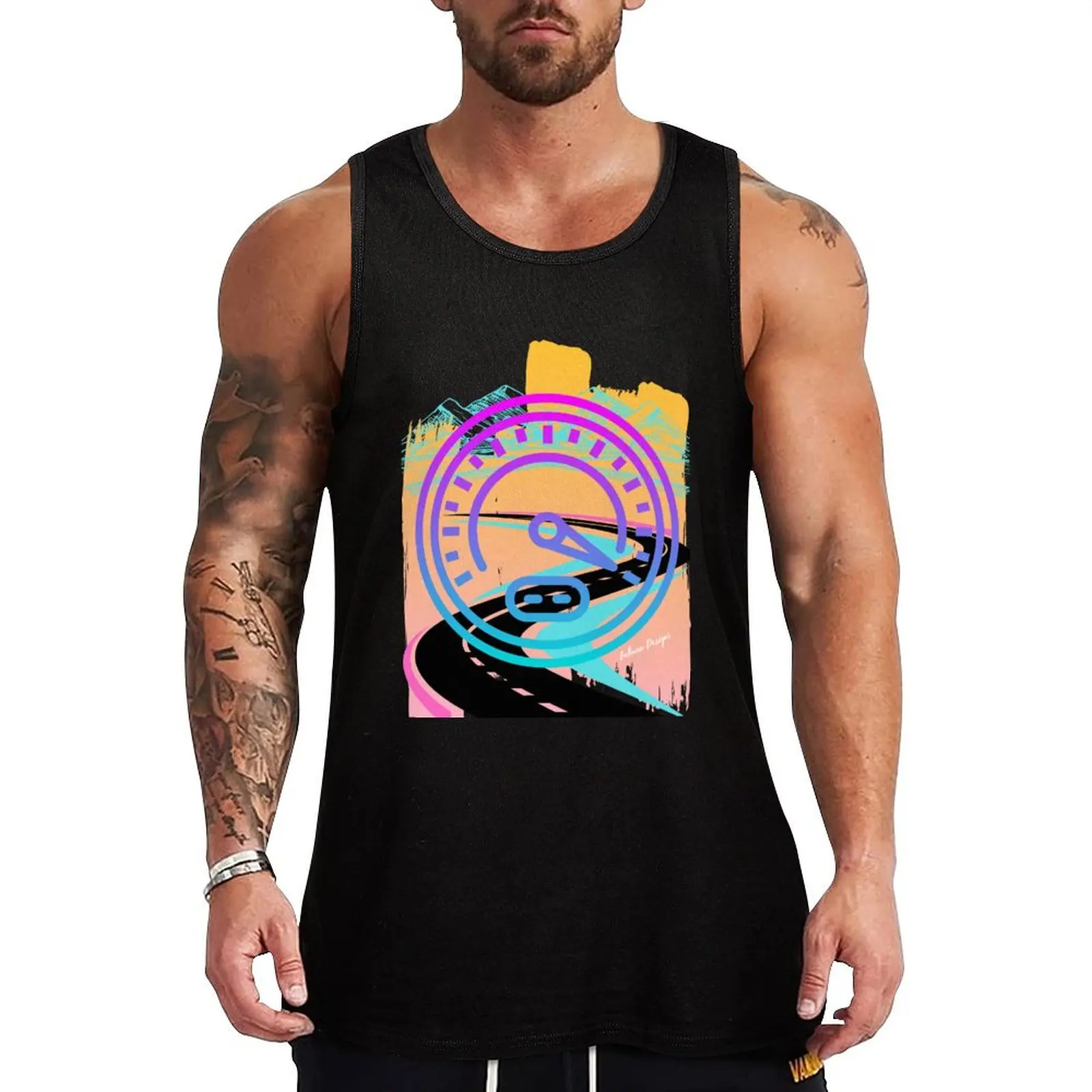 

Speed Towards The Sun Tank Top bodybuilding t-shirt Body man Men's clothes luxury style T-shirt male