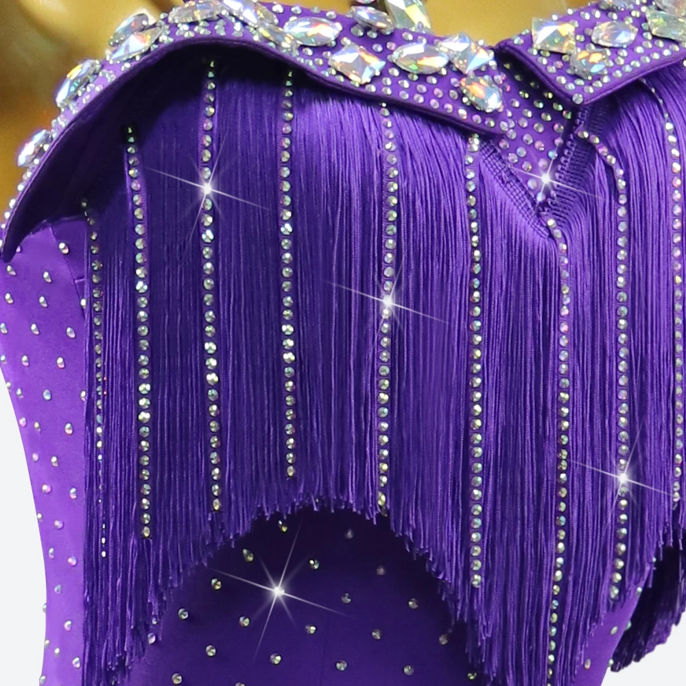 ملابس الرقص اللاتينية أزياء نسائية للفتيات 2025 قاعة الرقص الأمريكية المرحلة القياسية للمناسبات الخاصة بدلة جديدة للحفلات الراقصة