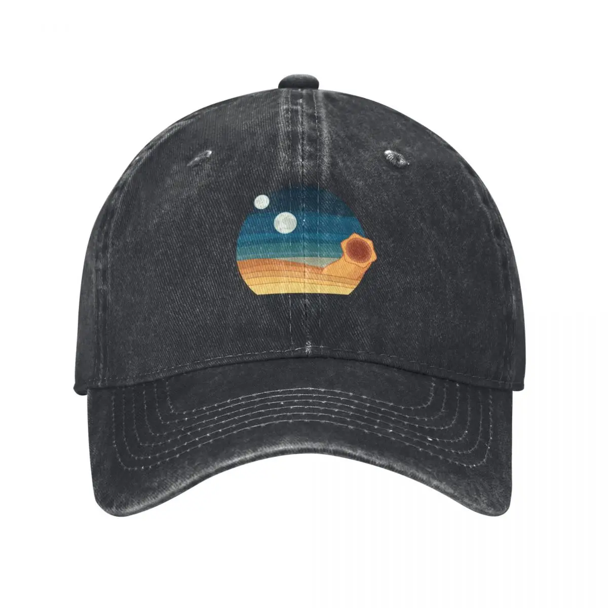 Dune Arrakis Sandworm and Desert Moons (light backgrounds) Baseball Cap Golf Cap Wild Ball Hat Mens Caps Women's