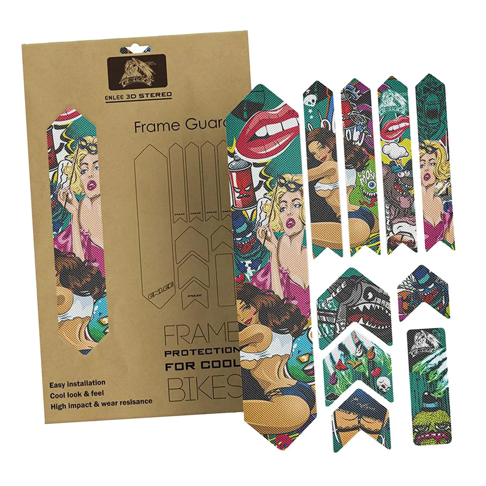 พรีเมี่ยมตัวป้องกันเฟรมจักรยานภูเขาสติ๊กเกอร์สติ๊กเกอร์ฟิล์มป้องกัน