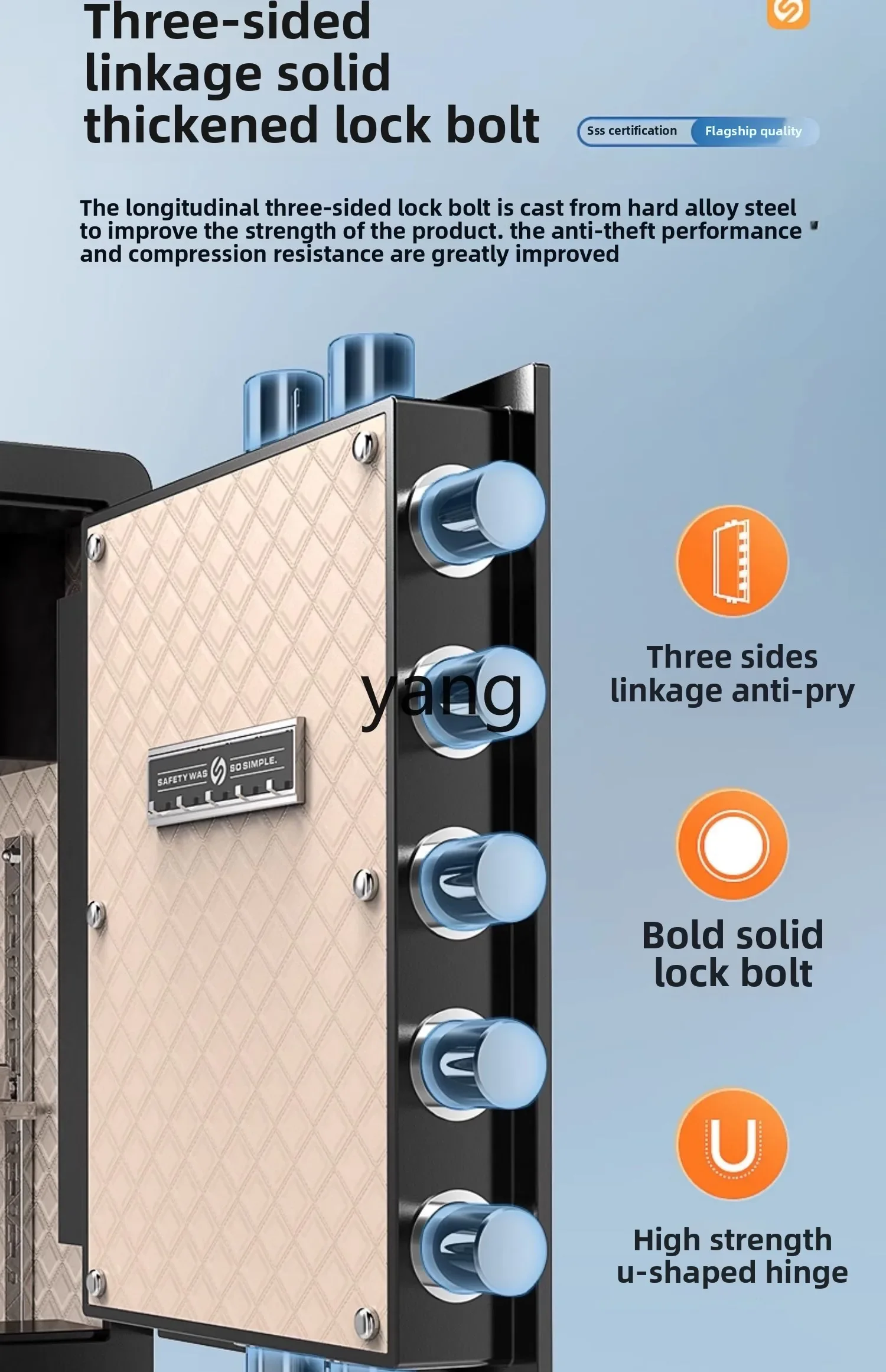 LMMHome Small Office All-steel fingerprint password Anti-theft safe