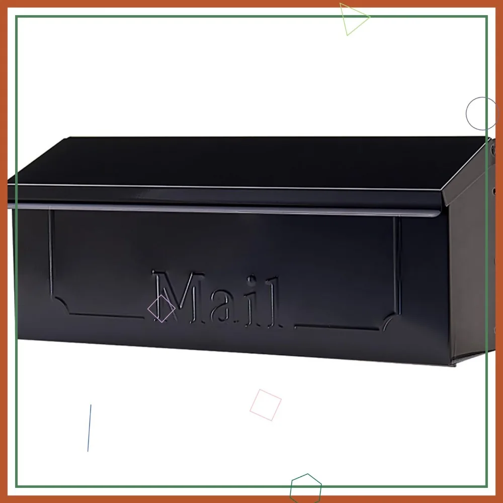 

Настенный почтовый ящик из оцинкованной стали, маленький черный для городского дома, устойчивый к ржавчине и простота установки