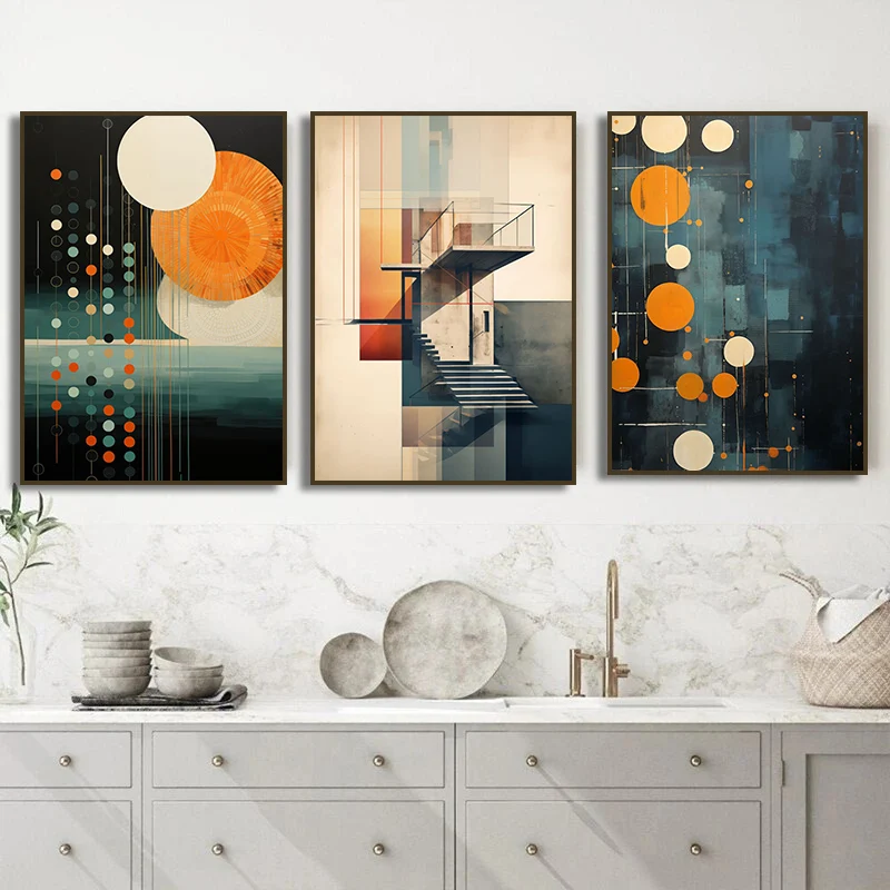 Abstract Lonely Man Poster Art Building Contemporary Minimalism Light Bulb Tree Nature Canvas Painting  Living Room Home Decor