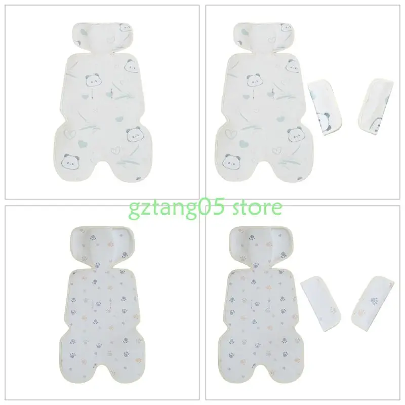

57EE Universal Baby Strollers Cooling Pad Ice Silk Cushion for Car and Strollers Hot Summer Essential Accessory