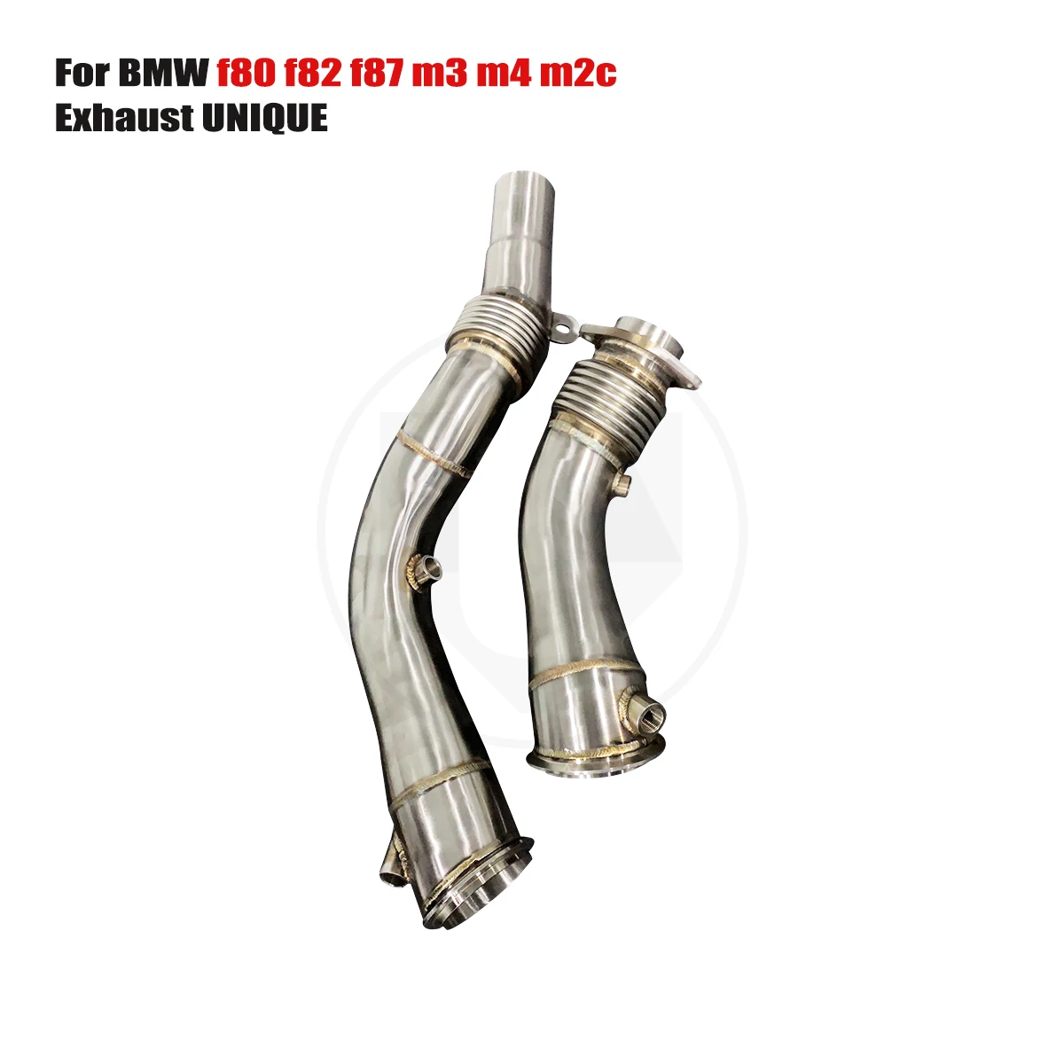 Unik untuk 2014-2020 BMW F80 F82 F87 M3 M4 M2C S55 3.0T dengan downpipe isolator dengan pipa knalpot kucing/tanpa kucing