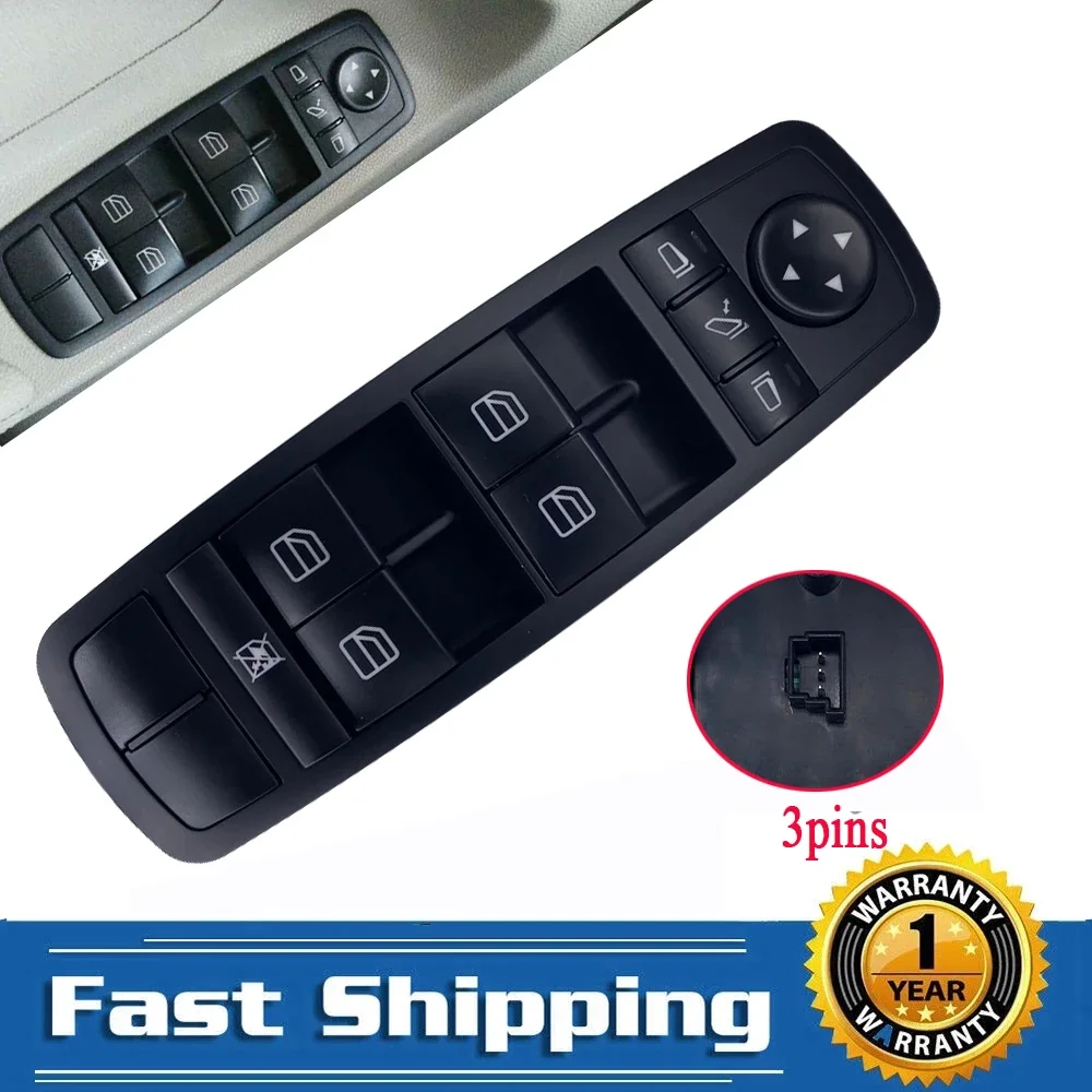 For 2006-2011 Mercedes-Benz ML350 W164 R350 W251 Master Power Window Switch Glass Lifter Button 2518300290 Car Products