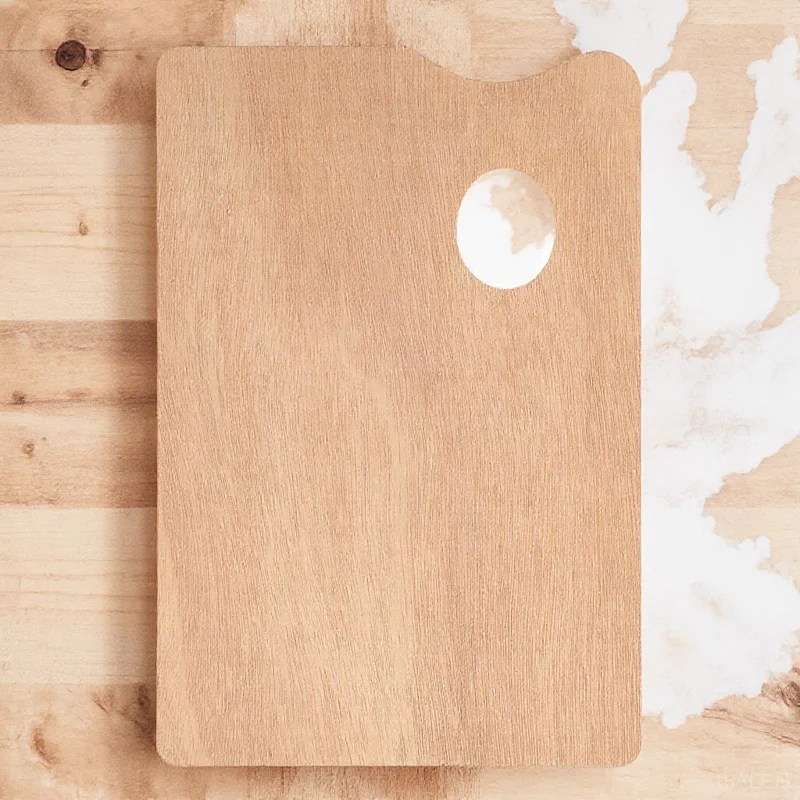 

Oil Painting Wooden Palette 20x30cm Vintage Durable Sturdy Smooth Surface Thumb Hole Art Supplies Professional Wood Painting