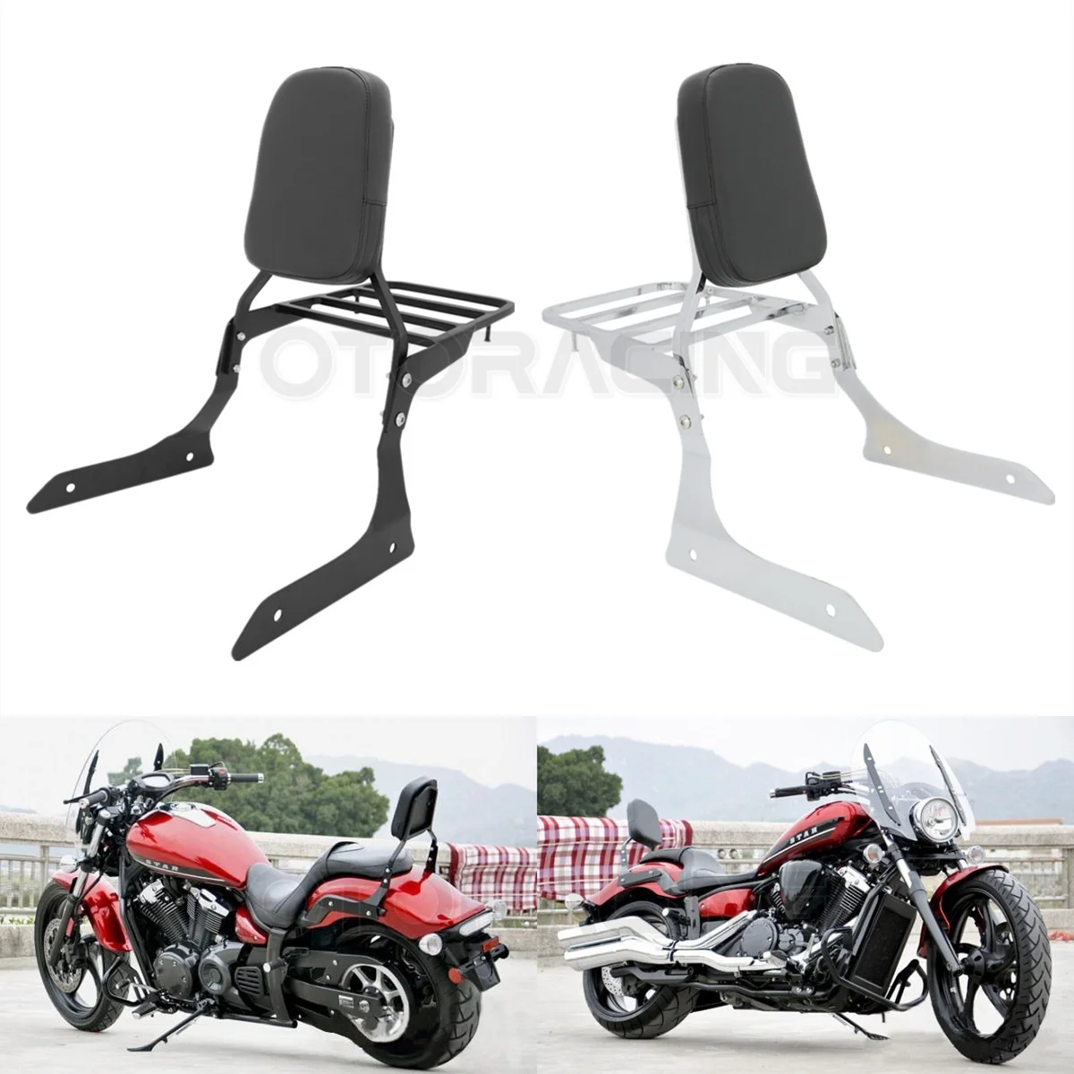 

Motorcycle Rear Passenger Backrest Sissy Bar For Yamaha Stryker 1300 XVS1300 2011 2012 2013 2014 2015 2016 2017