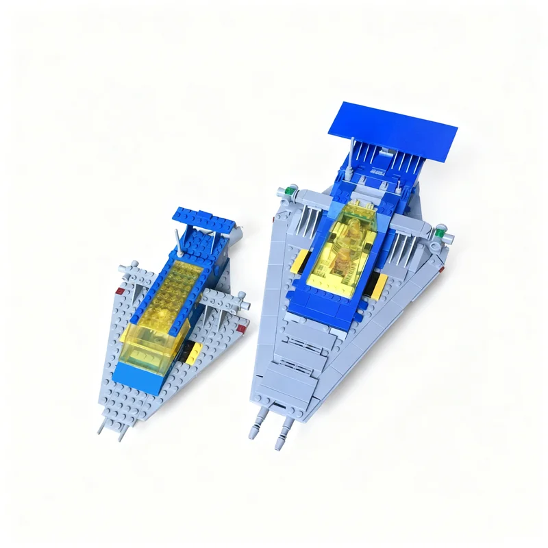 823 Pezzi MOC Modello di Astronave Classica Rinnovata, Blocchi da Costruzione Architettonici, Idea Regalo di Natale, Giocattoli Educativi Creativi