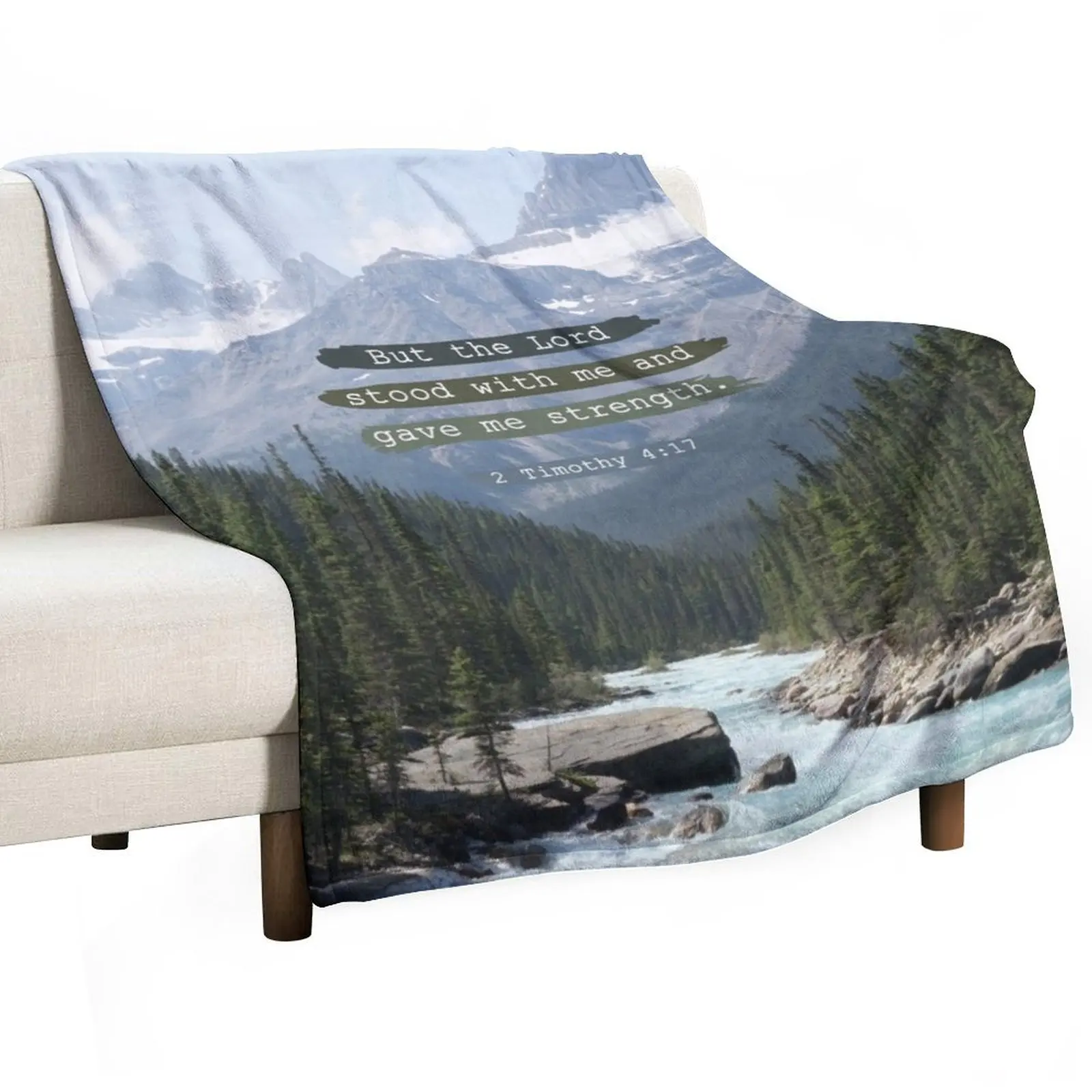 But the Lord stood with me, Canadian Rockies Throw Blanket Sleeping Bag decorative blankets and throws Weighted Blankets