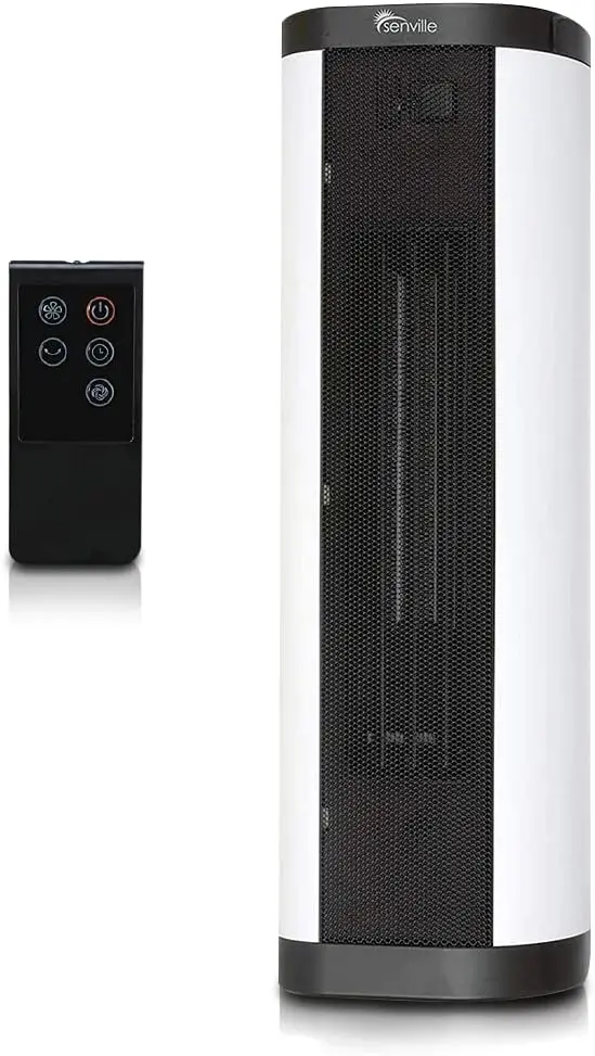 

1500W Space Heater for Indoor Use, Electric, Ceramic, Remote, Digital Thermostat, Overheat Protection, Vertical & Horiz