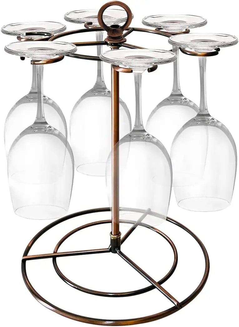 6 Holders Metal Wine Glass Holder Customization Glasses Cocktail Stands