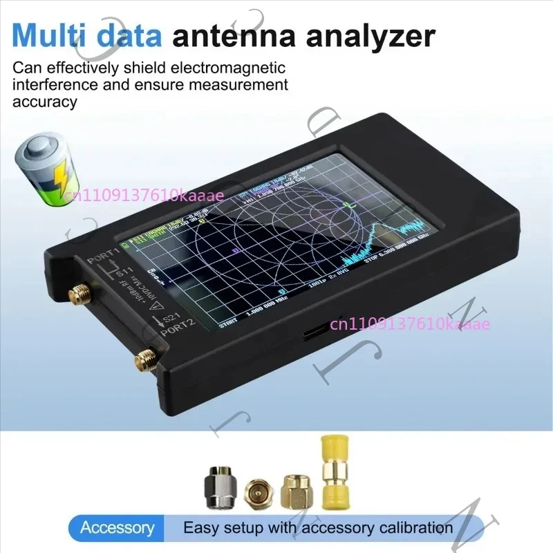 New -64 50KHz-6.3GHz LiteVNA 4Inch Touch Screen Vector Network HF UHF Antenna Analyzer Update Of