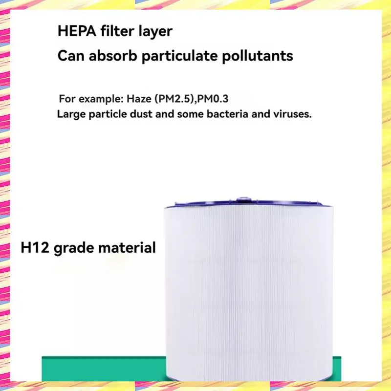 

HEPA-фильтр ABJJ для сменного фильтра очистителя воздуха Dyson Gen1/TP10/HP10 удаляет бактерии B