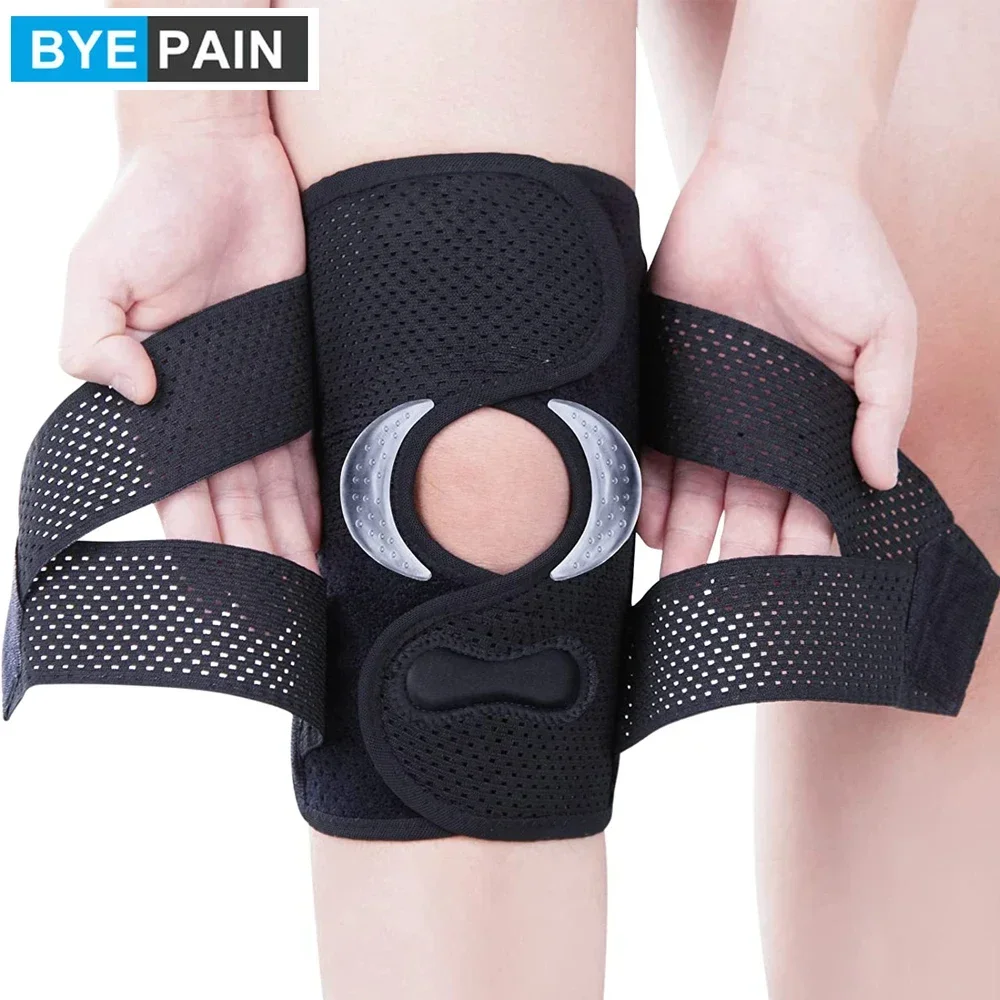 1Pcs Professional Knee Brace with Side Stabilizers, Adjustable Knee Support with Meniscus Pad& Patella Gel Pad for Meniscus Tear