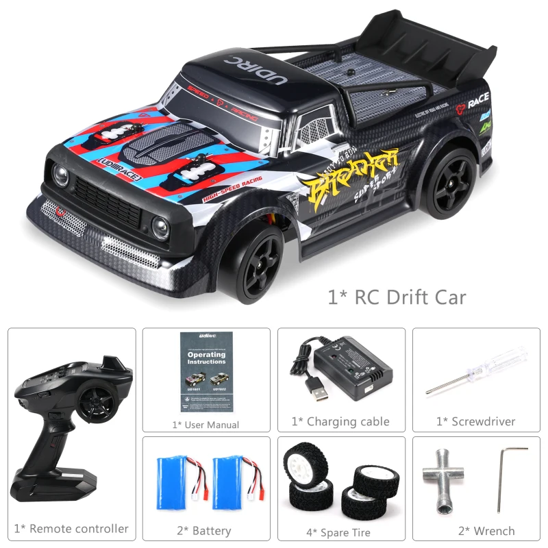 UdiRC UD1601 RC Drift Car 1/16 RC Car 2.4GHz 4WD 30km/h RC Race Car High Speed Kids Gift RTR with Electronic Stability System 2