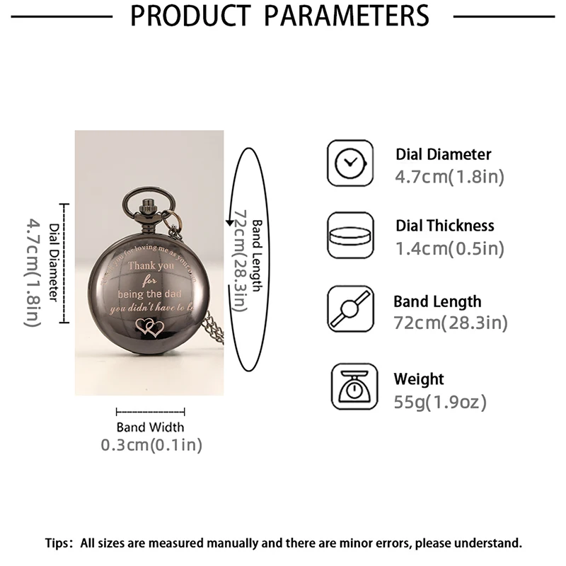 男性用パパクォーツ懐中時計,フォブチェーン,ヴィンテージペンダント,バースデーギフト,デザイン