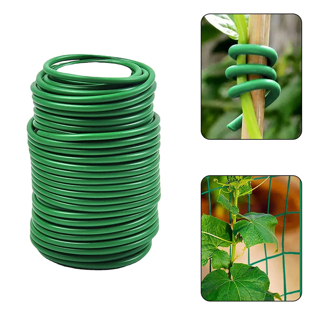 8/10M Gardening Plants Soft Wire Garden Flexible Tie Soft Garden Tie Coated -Twist Tie Rubber Ties Garden Tool For Vegetable