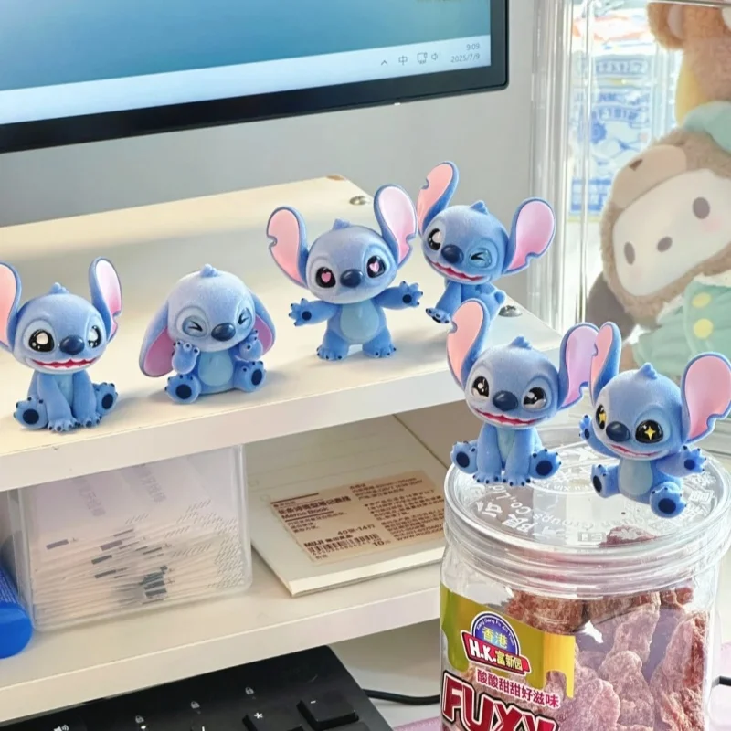 

Genuine Toptoy Disney Stitch Mini Velvet Series Stitch Flocking Blind Bag Kawaii Stitch Emotions Action Figure Surprise Bag Gift