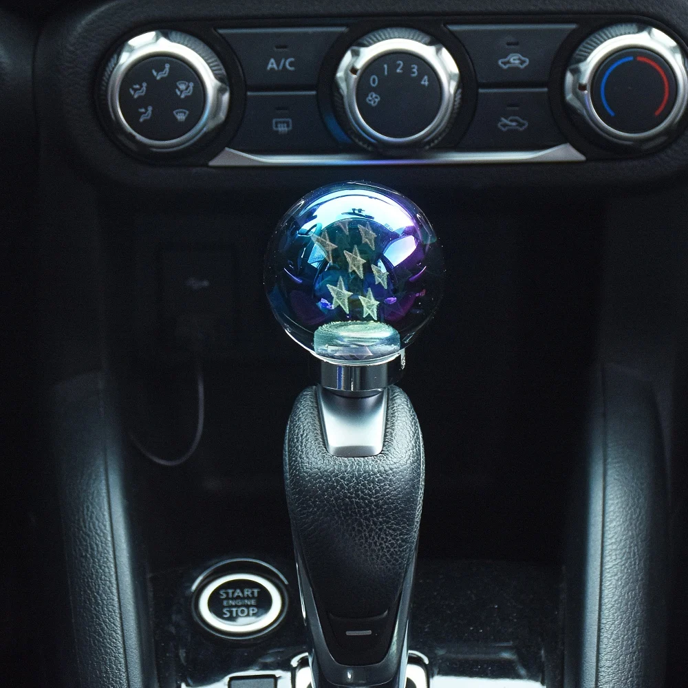 Dragon and Ball Z Star Manual LED Glass Gear Stick Shift Knob Universal Styling Gear Shifter Knobs with Adapter Fits Most Car