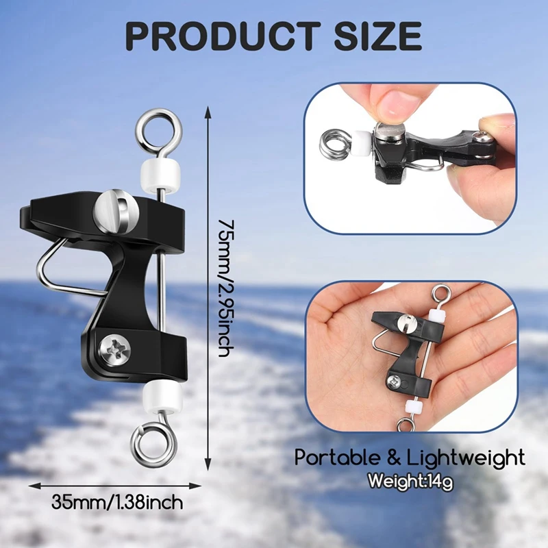 6Pcs Outrigger Release Clips Downrigger Release Clips With Adjustable Tension Planer Board Clips Downrigger Fishing Kite