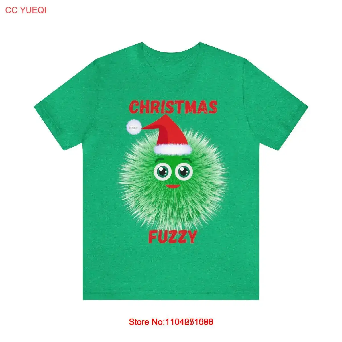 Cute Adorable New Trend Christmas Fuzzy Tshirt Unisex Jersey Short Sleeve Tee