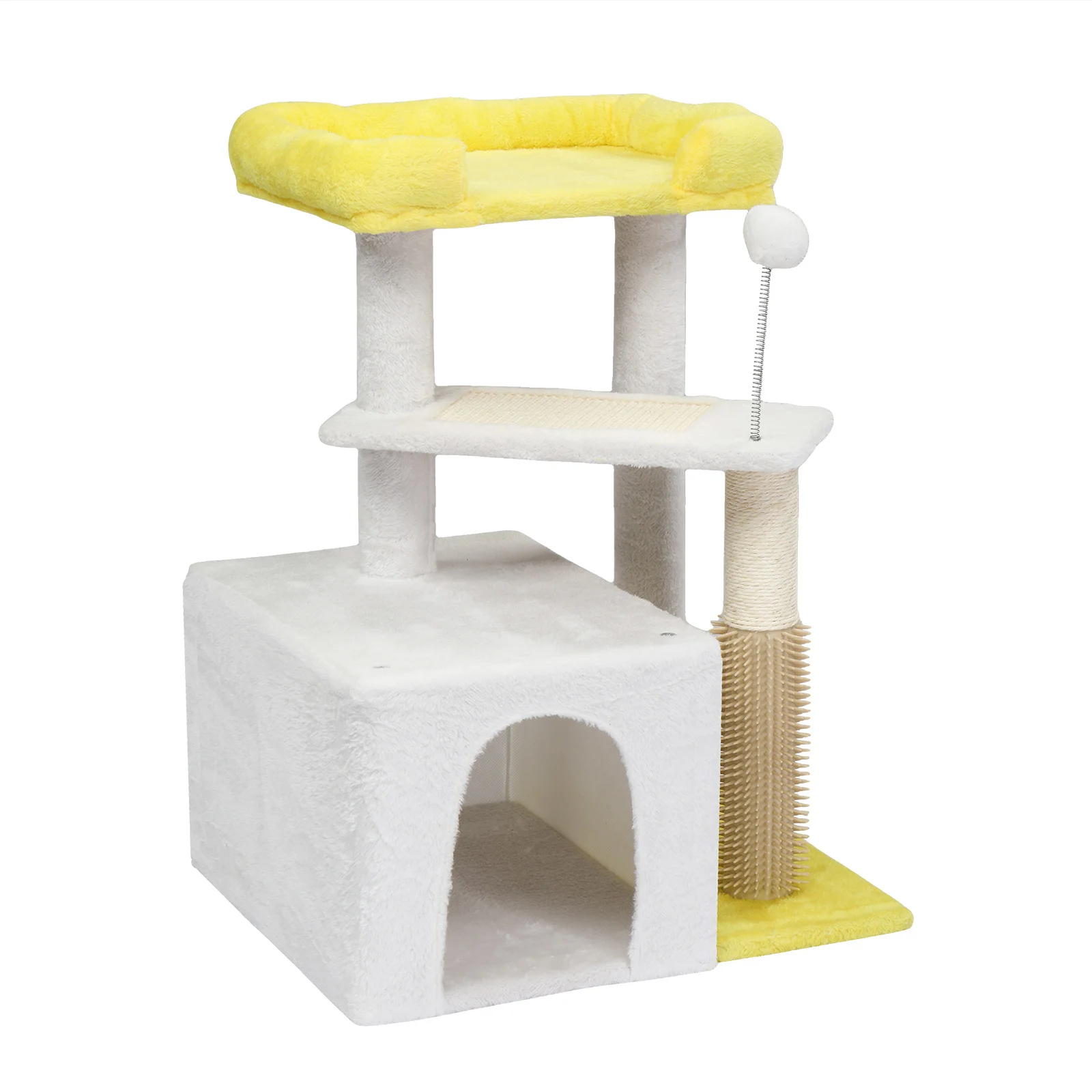 Arbol-de-275-pulgadas-torre-multinivel-con-poste-rascador-y-almohadilla-condo-acogedor-cama-superior-acolchada-para-gatitos-y-interiores
