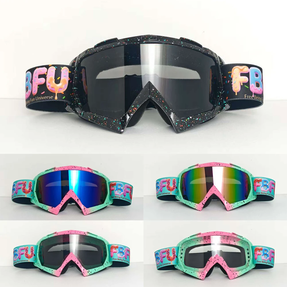 

2025 FBFU High-Definition Skiing Glasses Men & Women Protective, Sandproof for Snow Mountain Off-Road Outdoor Activities