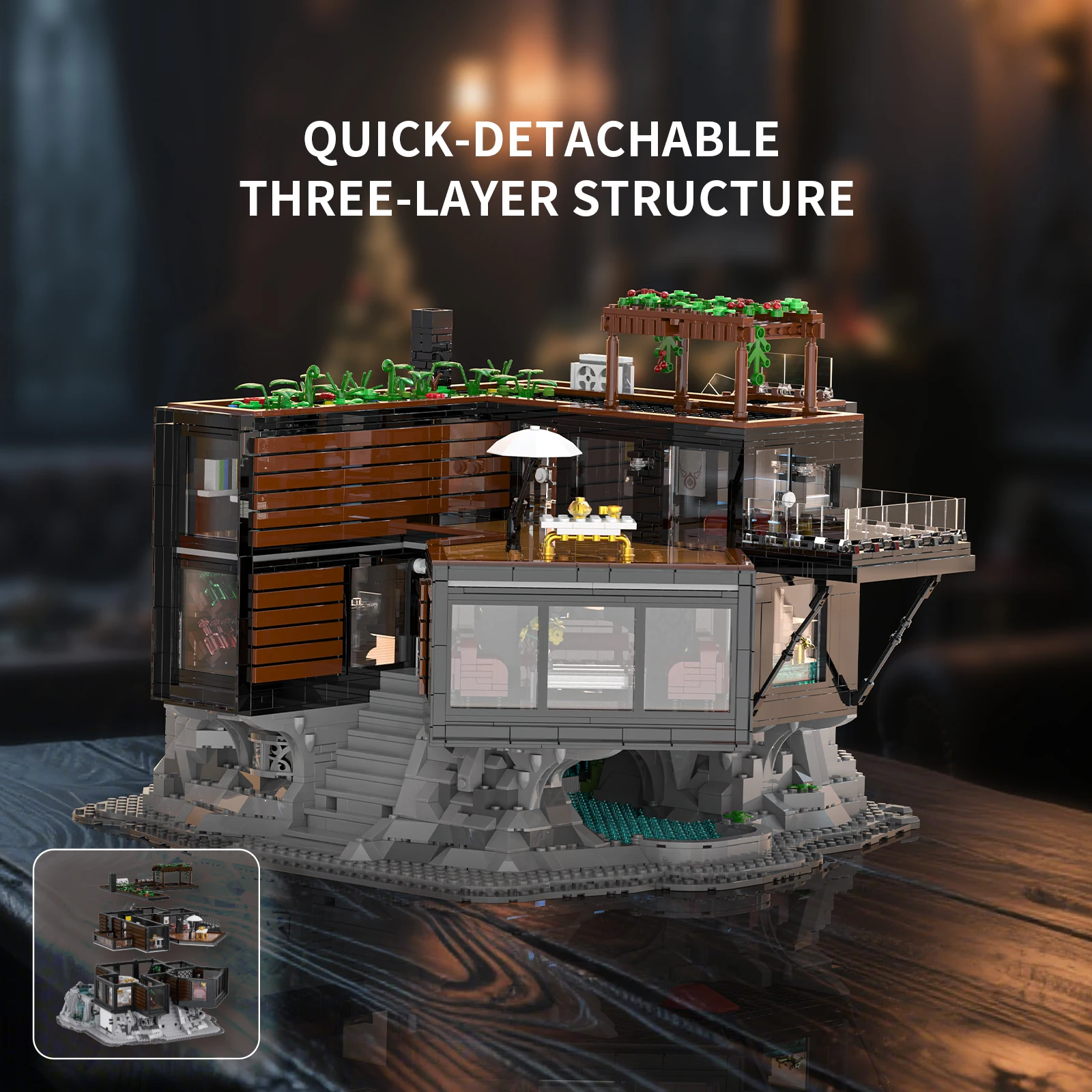 MOC 3388PCS Vampire Castle House Building Blocks Set Architecture Model Movie Gift for Kids Adults Halloween Christmas Present