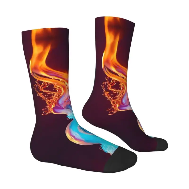 Custom Elemental Dress Socks Men's Women's Warm Funny Novelty Gale Cumulus Crew Socks