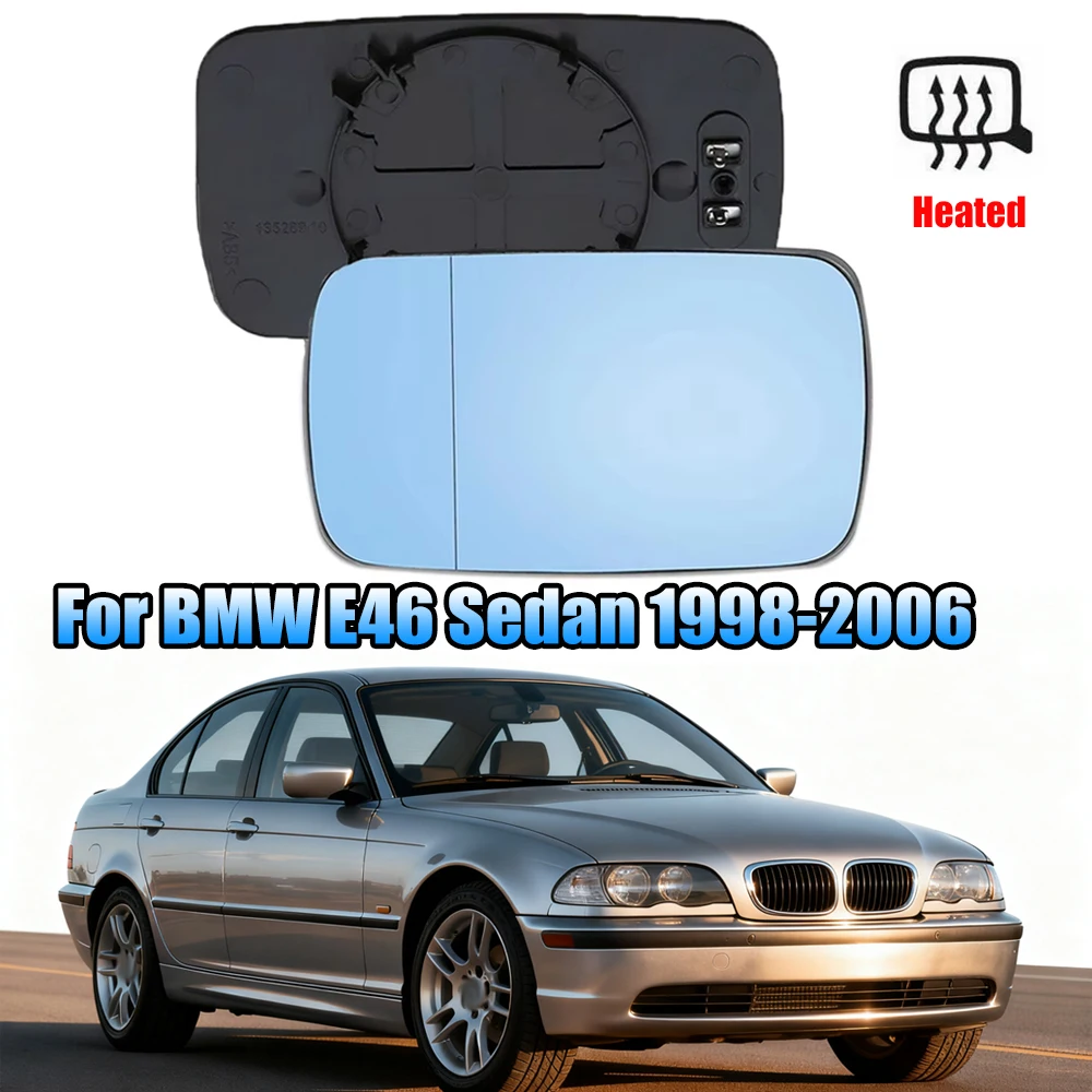 

1X Replacement For BMW E46 Sedan 1998-2006 Left Right Side Car Glass Heated Rearview Mirror Glass 51168250438 Car Accessories