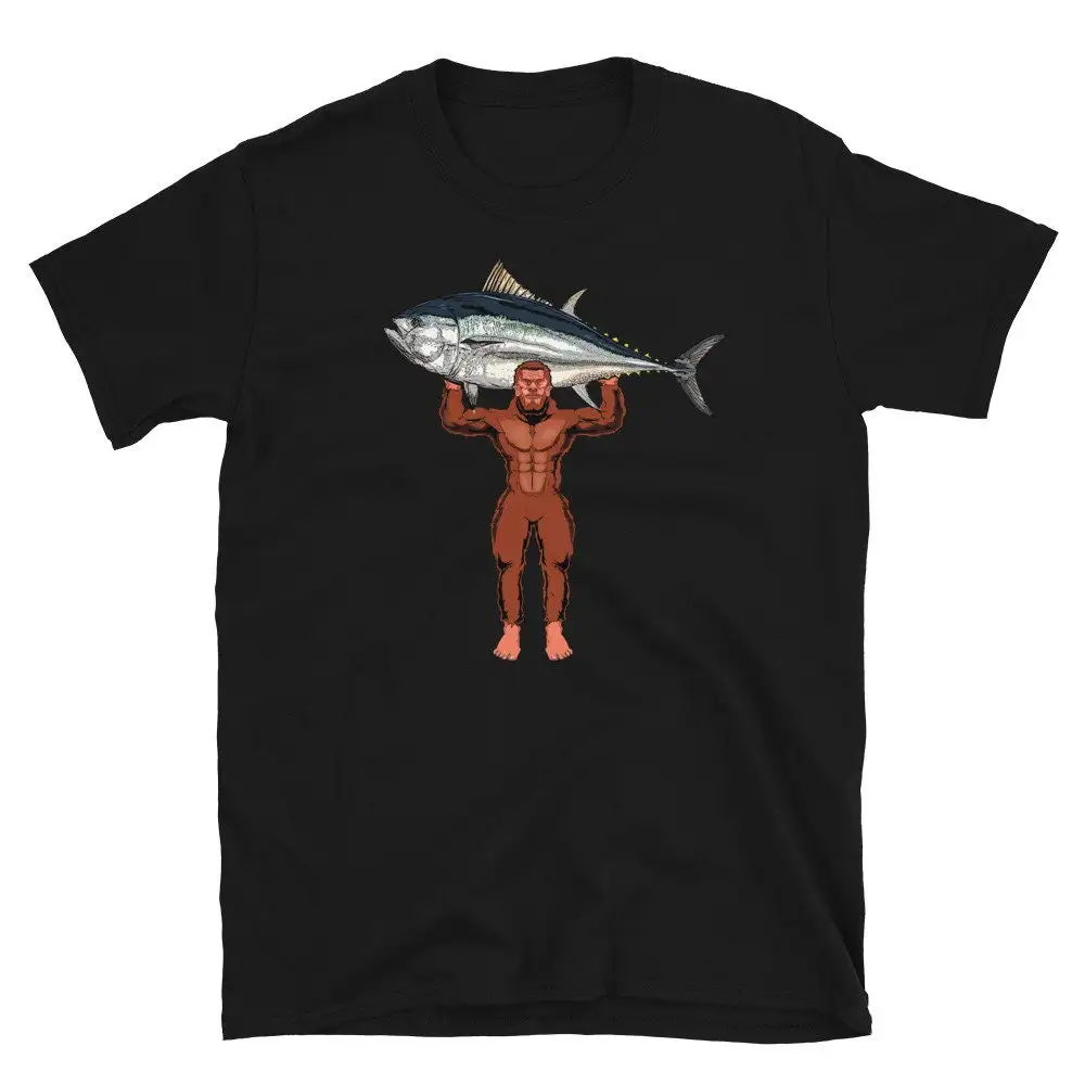 Funny BigfooT T Shirt Tuna Fishing Sasquatch Fish for Fisherman Fishermen Deep Sea