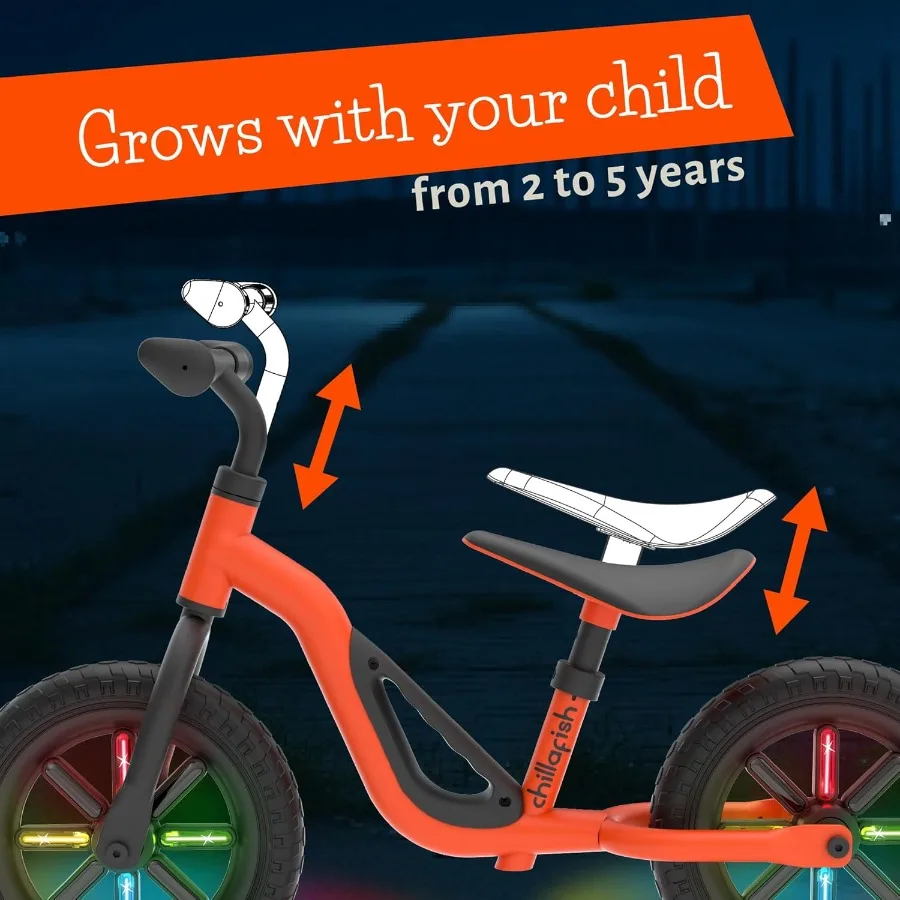 Rowerek Biegowy Charlie: Lekka Rama, Rower dla Malucha z Oponami Bez Dętkami, Regulowane Siedzisko i Kierownica, Łatwe do Przenoszenia