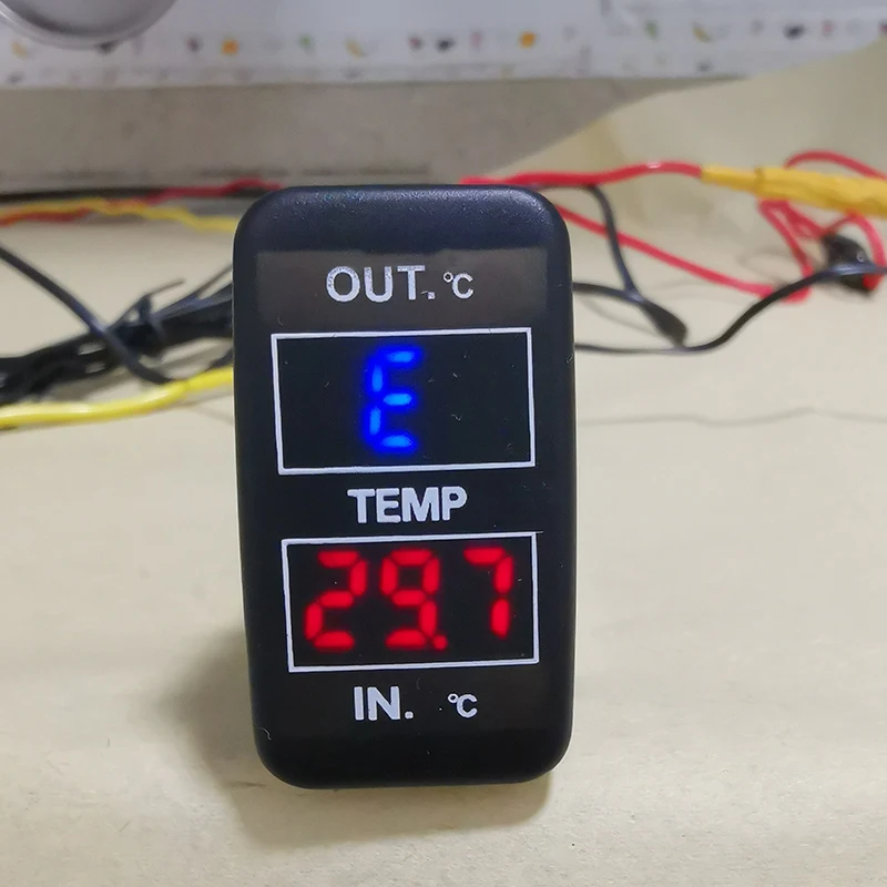 Imagem -06 - Dual Temperature Display para Toyota Corolla Reiz Prado Prius Dentro e Fora Carro Duplo Sensor de Temperatura