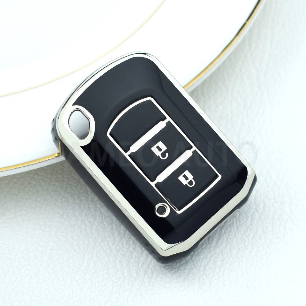 2 Buttons Remote Car Key Cover For Mitsubishi ASX 2021 Space Star ASH Outlander Lancer EX Galant Pajero Keychain Holder Key Case