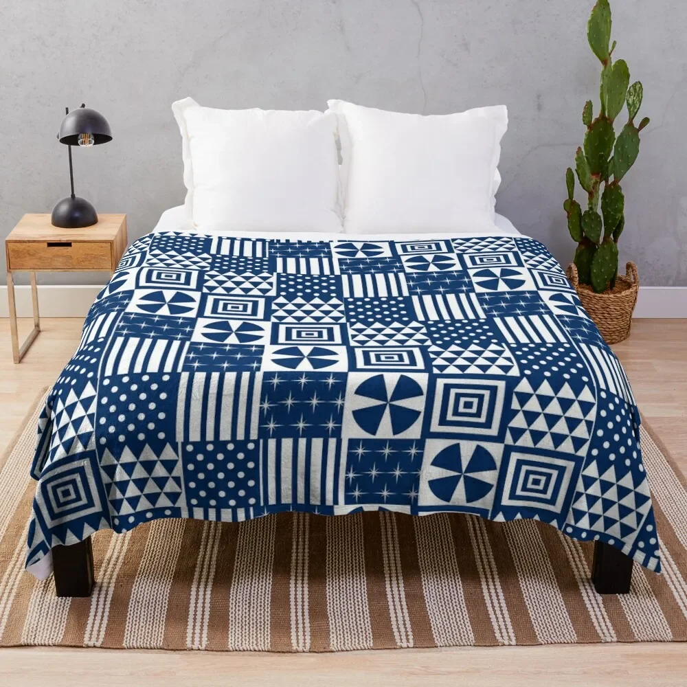 Ndop - Bamileke Inspired Print Throw Blanket Luxury Designer for sofa Sofa Throw Blankets