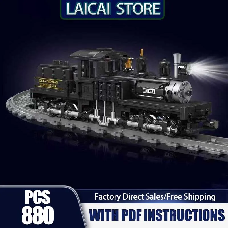 

MK 12032 Technical Car Toys Remote Control Shay-type Steam Locomotive Model Assembly Train Brick Toys Christmas Holiday Gifts