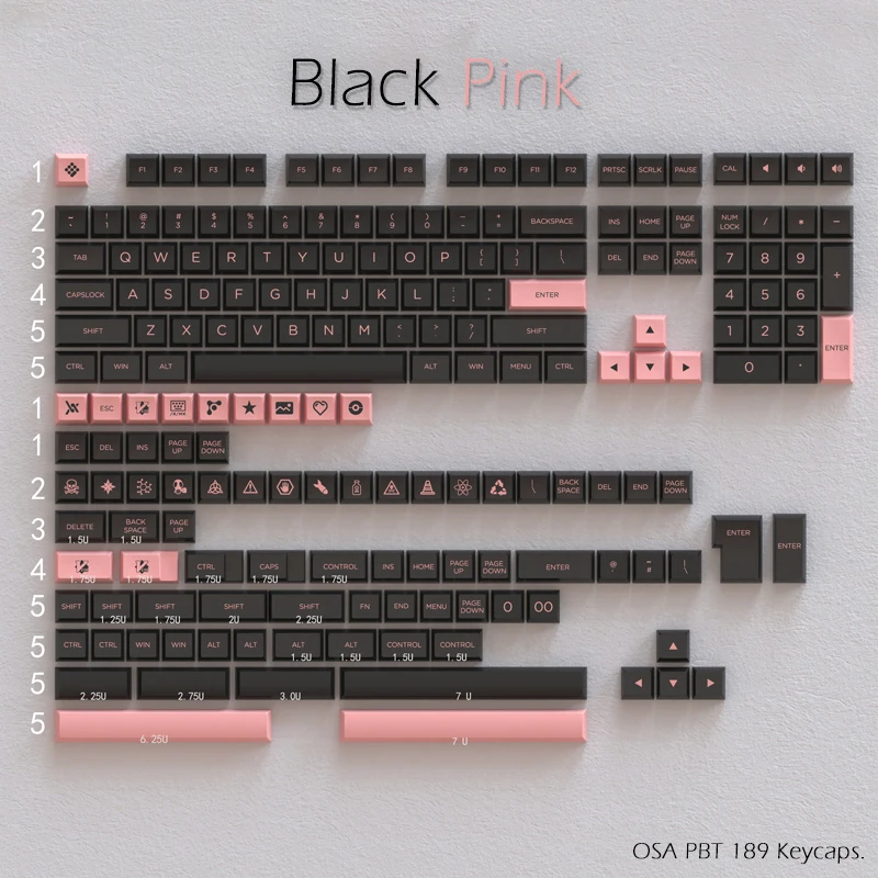 

G-MKY OSA Olivia Night KEYCAP PBT DOUBLE SHOT Keycap FOR Cherry MX switch keycaps for Wired USB Mechanical Gaming keyboard