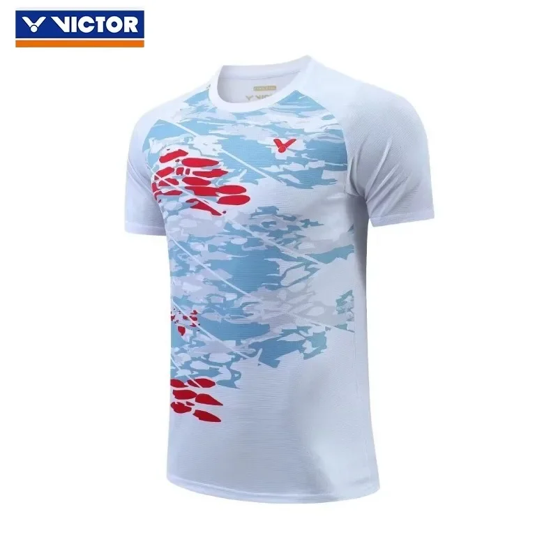 Victor Sports set T-shirt Top Badminton wear Women's couples quick drying short sleeve breathable shorts Running gym Men