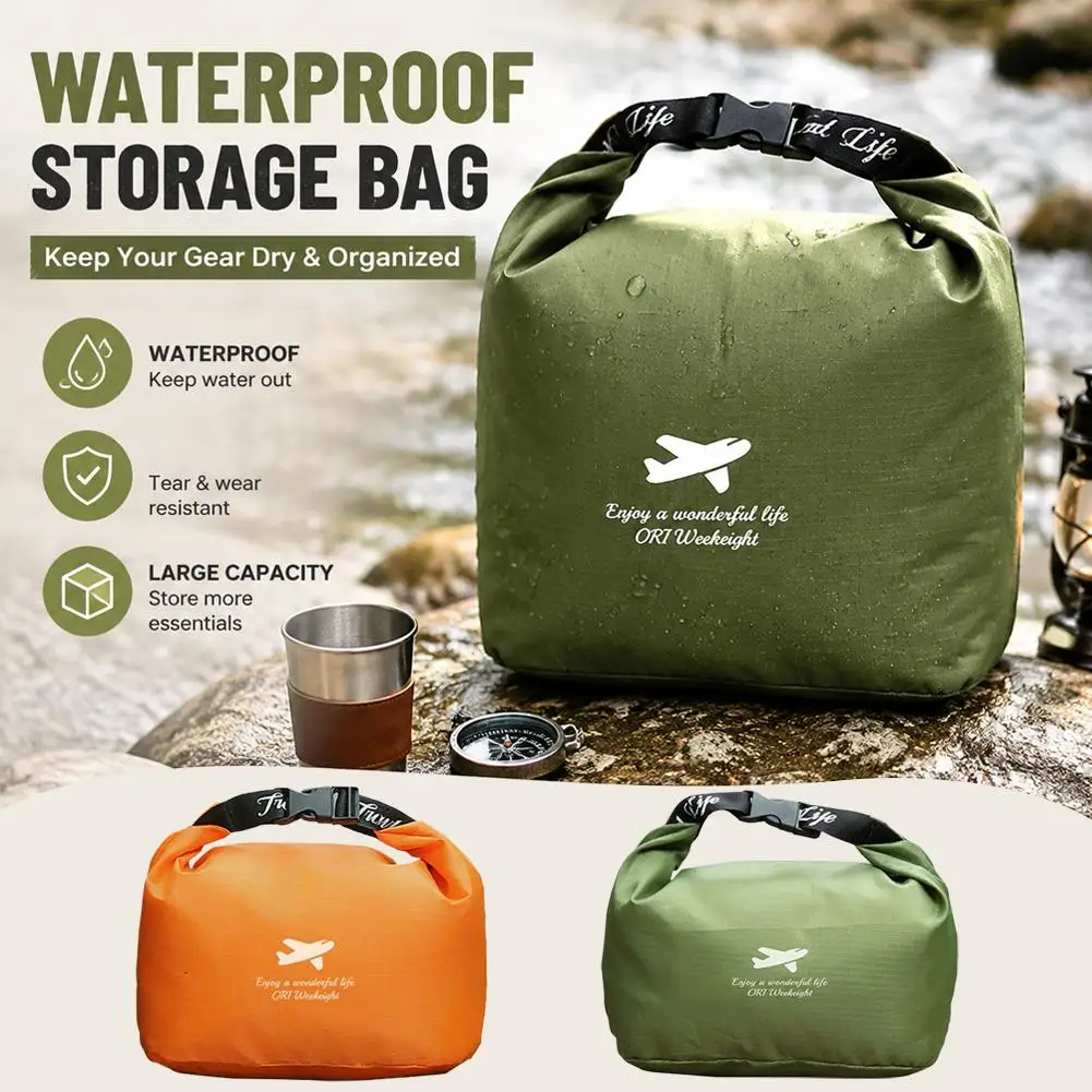 Roll-Top Wasserdichte Tasche Outdoor Dry Bag Große Kapazität Aufbewahrungstasche Leichter Reißfester Trockensack Tragbarer Organizer – Detail 5