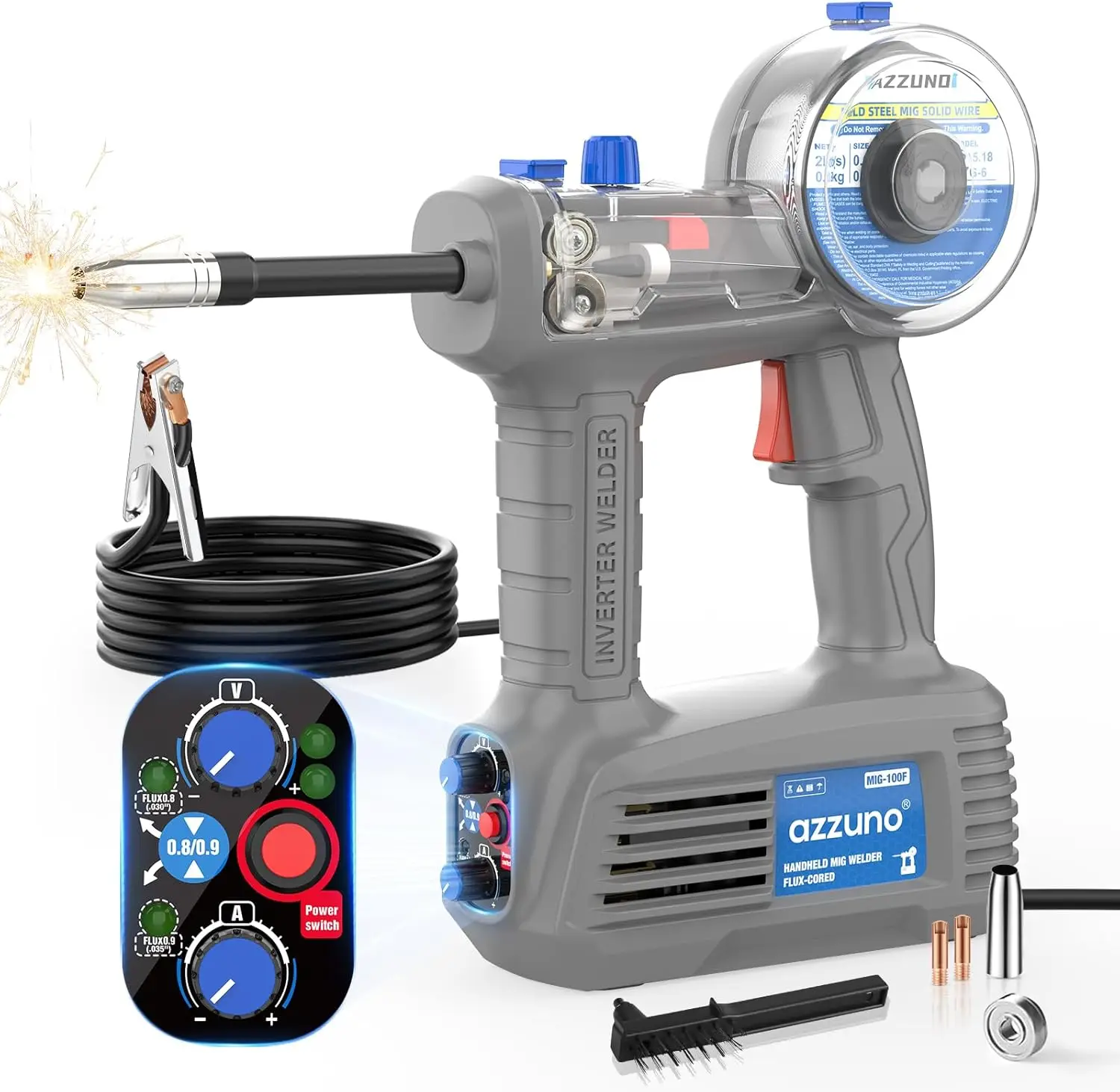 

Handheld MIG Welder 110V 100A Flux Core MIG Welder Machine Portable Gasless MIG Welding Machine Handheld Wire Feed Welder